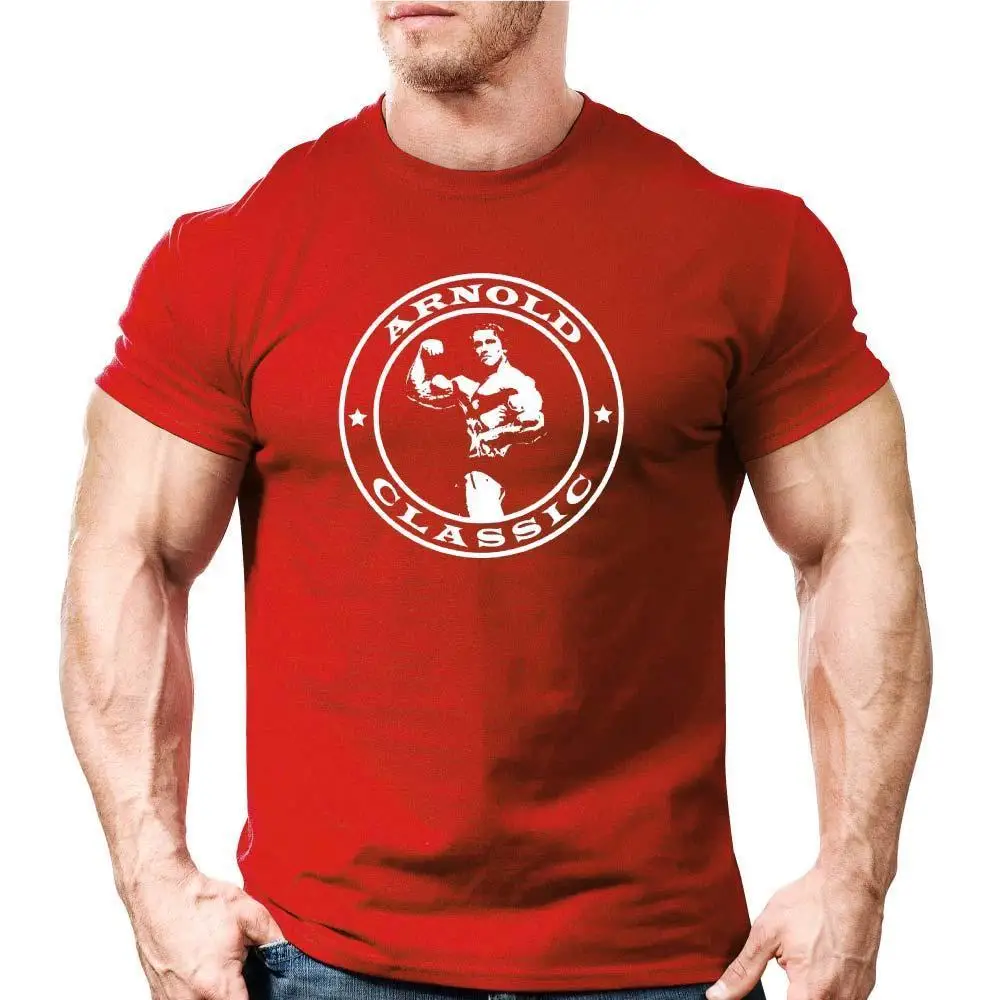 Naujas Atvykti O-Kaklo Marškinėliai Vyrams Arnold Classic Įstaiga Pastate T-Shirt | Treniruotės Treneris Motyvacija Internete Marškinėlius Dizainas