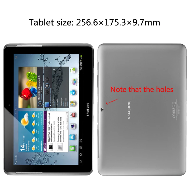 Samsung Galaxy Tab 2 10.1 colio GT-P5100 P5110 P5113 Tablet Atveju PU Odos Stovėti 