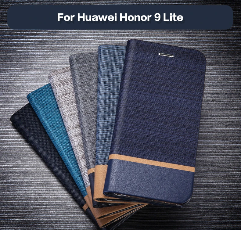 Pu Odos Telefoną Atveju Huawei Honor 9 Lite Flip Book Atveju Huawei Honor 7C Verslo Atveju Minkštos Tpu Silikoninis Galinio Dangtelio