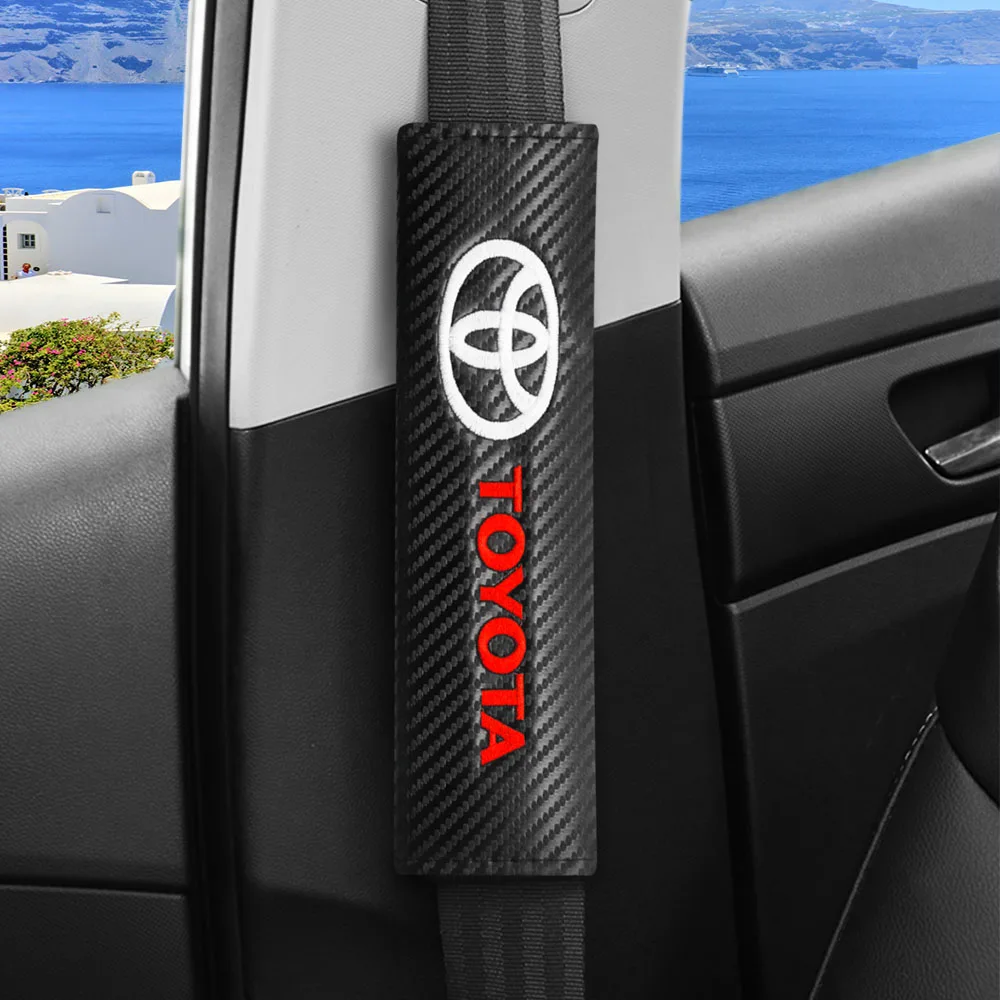 2vnt Automobilių saugos Diržų Pagalvėlės Sėdynės Dirželis per Petį Trinkelėmis Pagalvėlė Padengti Toyota Avensis Prius 
