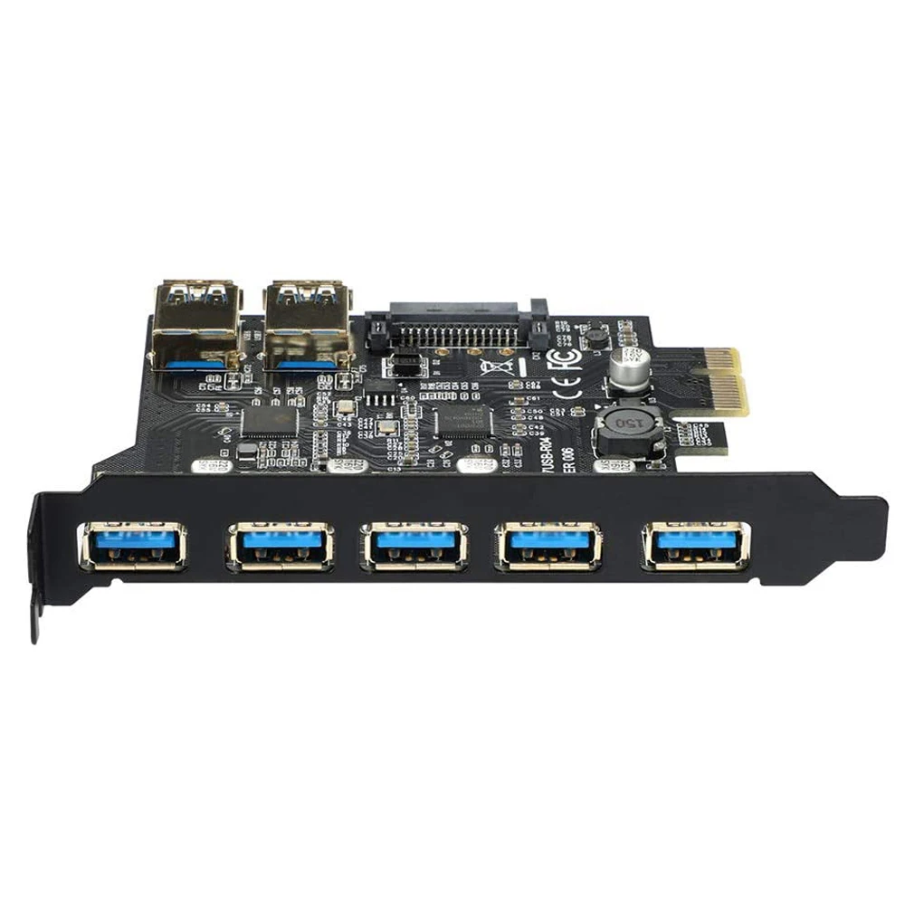 BTBcoin SuperSpeed USB 3.0 7 Port PCI-E Express 