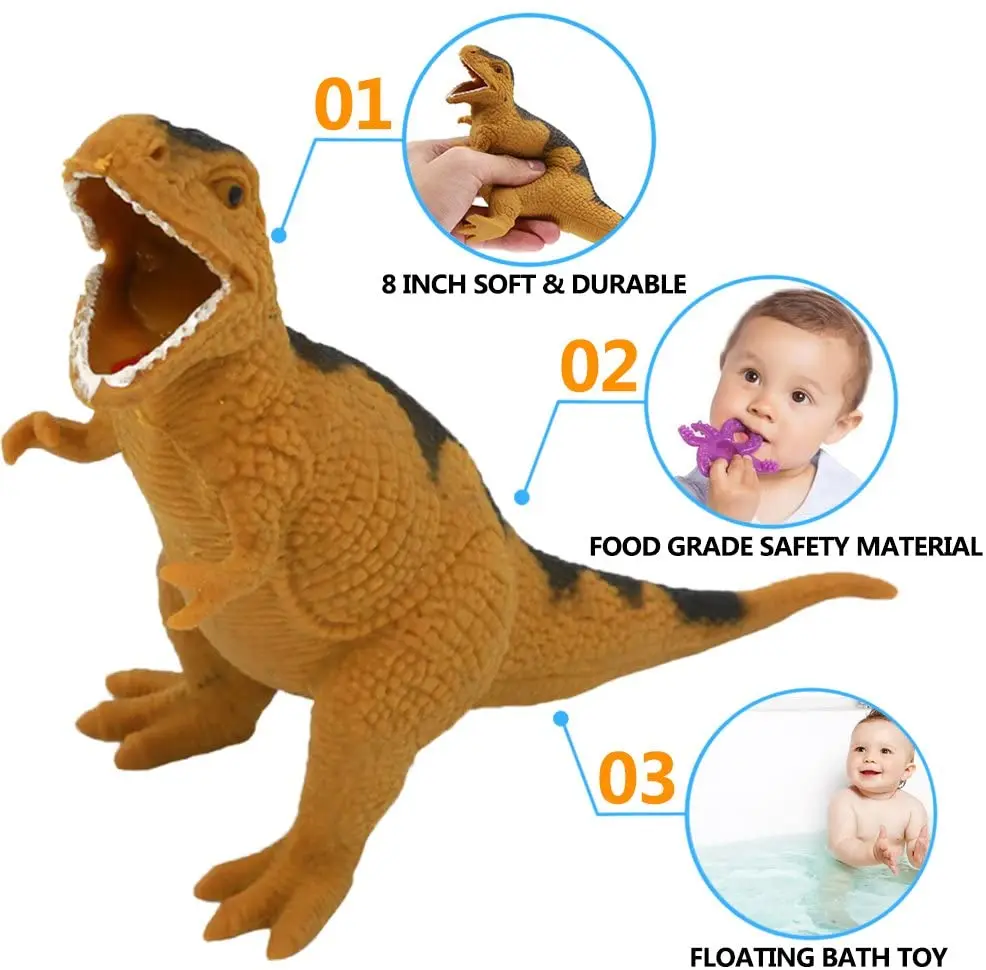 6 Vnt Juros Periodo Laukinis Gyvenimas Dinozaurų Žaislų Rinkinys Dinozaurų Modelis Veiksmų Skaičiai Maisto Kokybės Medžiagos Super Ruožas