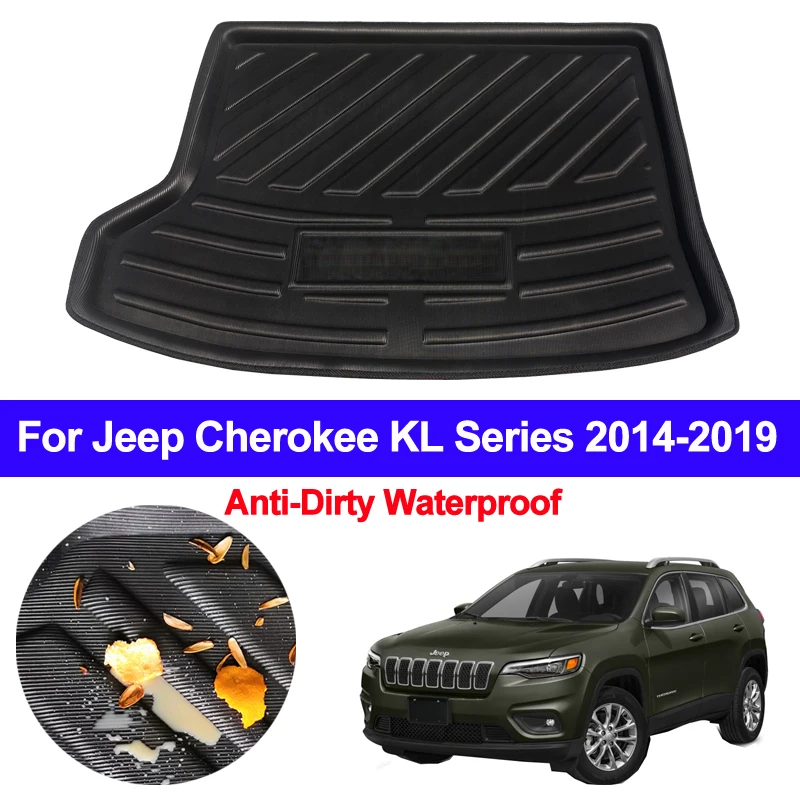Už Jeep Cherokee KL Serijos 2016 2017 2018 201 Automobilio Galinės bagažo skyriaus Kilimėlis Krovinių Dėklas Įkrovos Linijinės Kilimo Raštas Grindų Kilimėliai