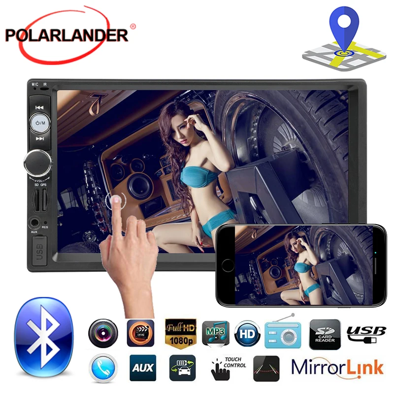 Nuotolinio valdymo veidrodis nuorodą galinio vaizdo kamera, MP3, bluetooth aplanko funkciją automobilio radijo, GPS navigacija, USB/SD/MMC car reader