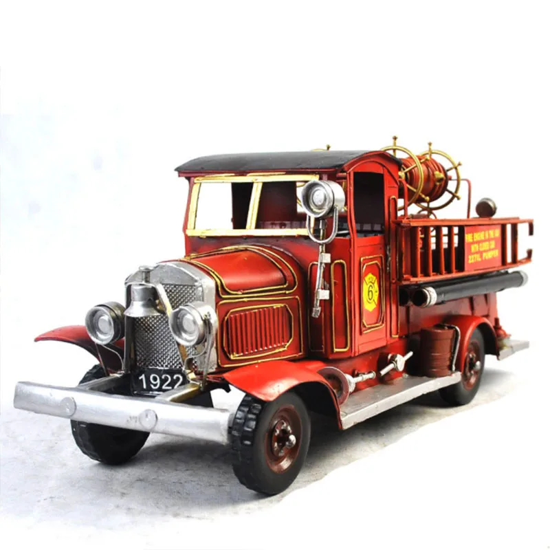 1/24 1928 1922 Retro Geležies Gaisrinės Automobilio Modelį Diecast Lydinio Gatvės Žaislų Namuose Laikyti Vaikams Vaikų Žaislas ar Surinkimo Ekranas