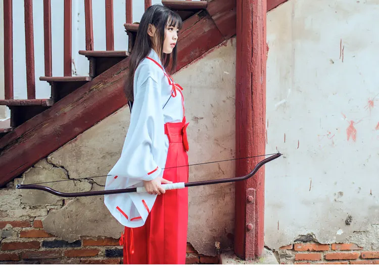 CostumeBuy Anime Inuyasha Kikyo Kimono, Pilnas Komplektas Cosplay Kostiumų Suaugusių Moterų Žmogus Helovinas Kostiumų Komplektai