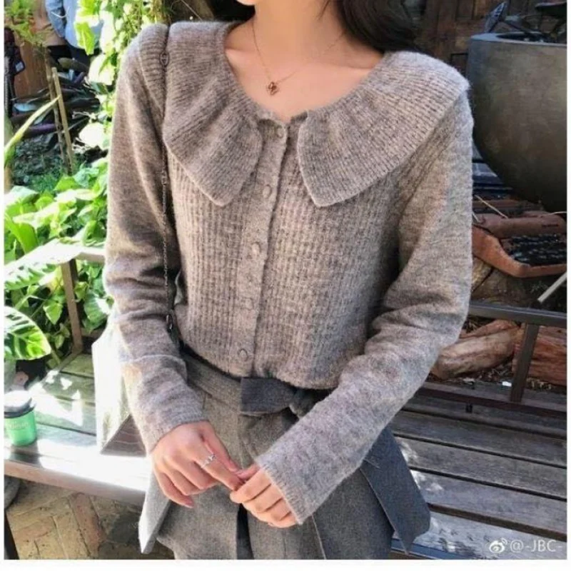 2020 M. Pavasario Žiemos Paltai Džemperis Moterims Ilgomis Rankovėmis Korėja, Japonija Preppy Stiliaus Dizainas V-Kaklo Mygtuką Cardigan Megztiniai Džemperis Rožinis J31
