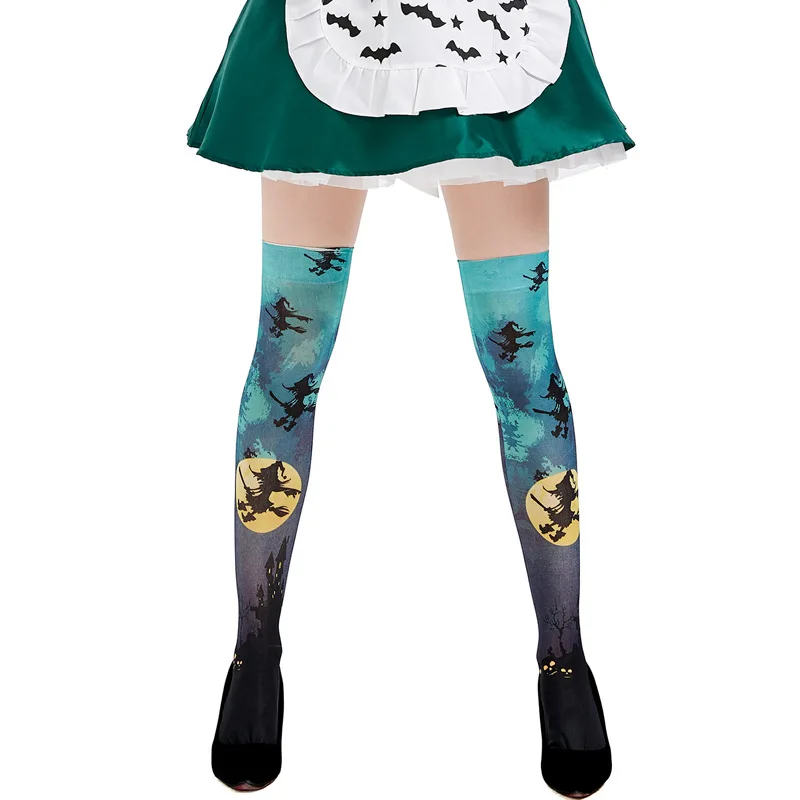 Individualių ir mados kojinės, 68cm ilgai, su restorano ragana, vampyras šikšnosparnis modelis over-the-knee kojinės, kojinės C28