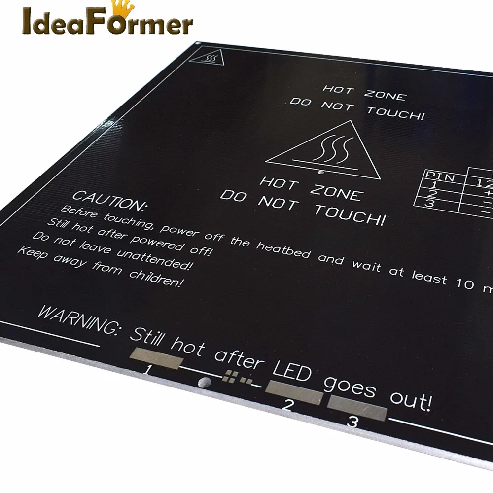 3D spausdintuvas heatbed MK3 standartinis aliuminio PCB plokštė 3mm karšto lova reprap