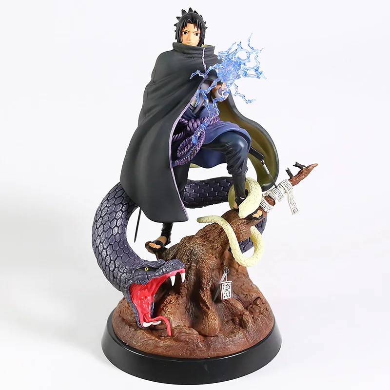 Naruto Sasuke Gyvatė Statula PVC Veiksmų Skaičiai Žaislai, Naruto Shippuden, Anime, Uchiha Sasuke Galvos Keitimas Statulėlės Modelis Žaislas