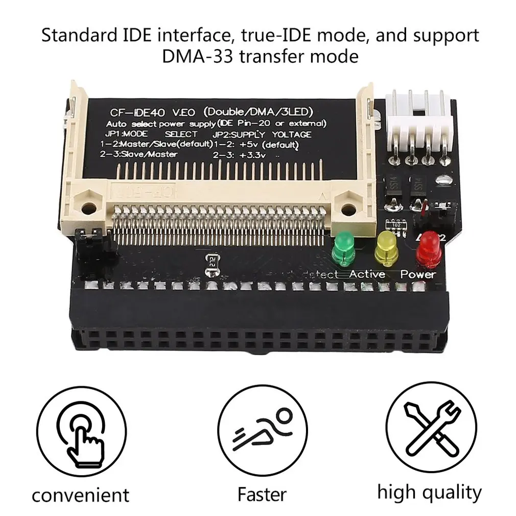 CF (Compact Flash 3,5 metų Moteris 40 Pin IDE Įkrovimo Adapteris Keitiklis Kortelės Standartas IDE Tiesa-IDE Režimas KOMPIUTERIO Standžiajame Diske