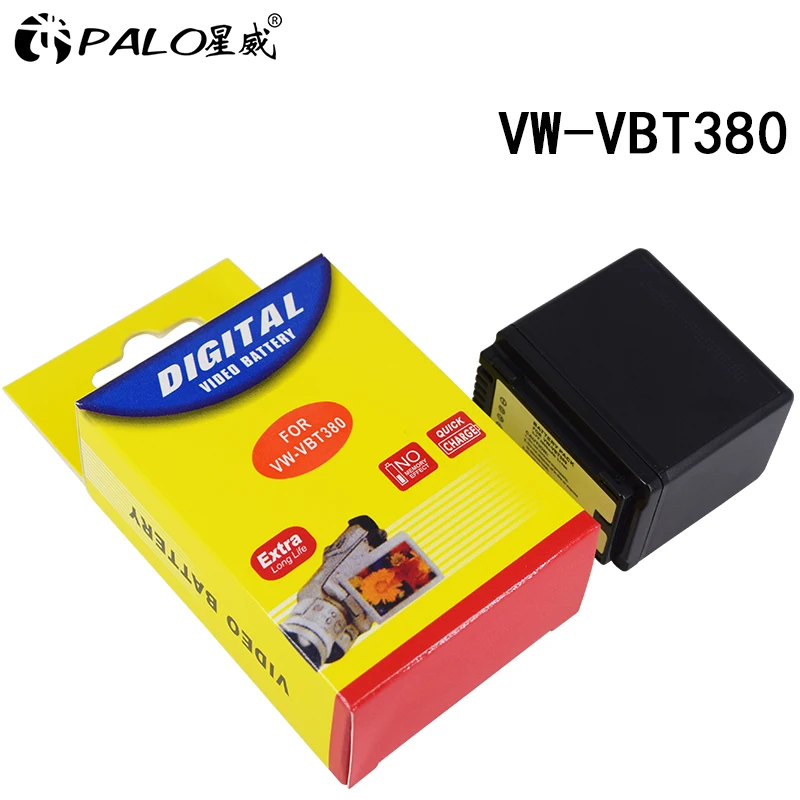 PALO 3900mAh VW-VBT380 VBT380 VW-VBT190 Baterija+ USB Dual Kroviklis Panasonic HC-V720,HC-V727,HC-V730,HC-V750,HC-V760,HC-V770