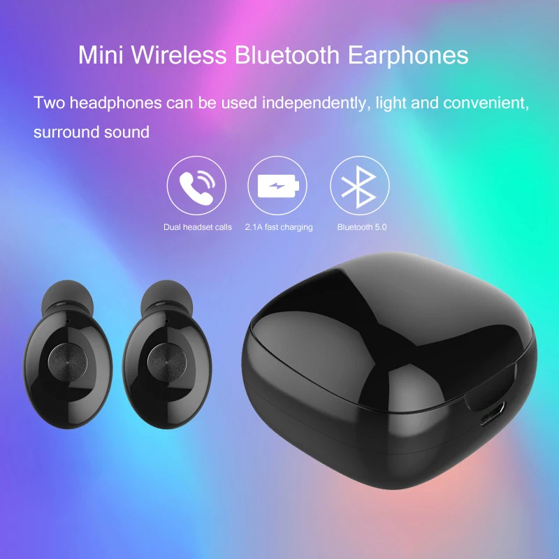XG12 Bluetooth5.0 Rankų TWS Binaural Stereo Ausinės Belaidžio sSports Mobiliojo Telefono Universalios
