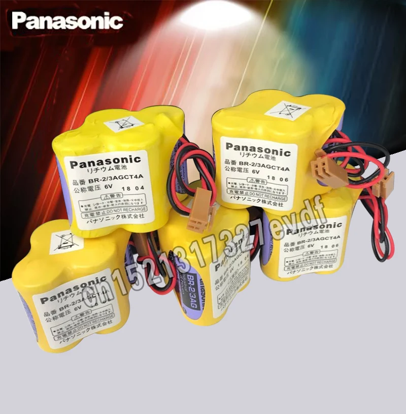 Panasonic Originalus 5vnt/daug BR-2/3AGCT4A 6 v baterija PLC BR-2/3AGCT4A ličio-jonų baterijas su Rudos spalvos diržo kablys plug