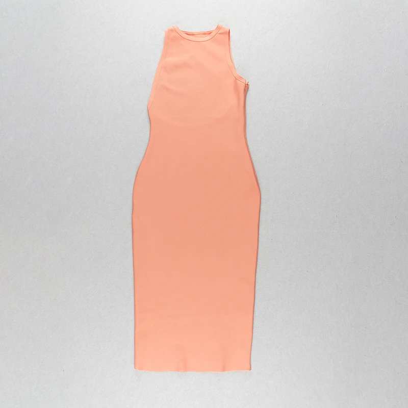 Nemokamas Pristatymas Naujos Vasaros Moterų Klubo Suknelė Vestidos Verano 2019 Šalies Backless Oranžinė Suknelė Kelio Ilgis Midi Suknelė