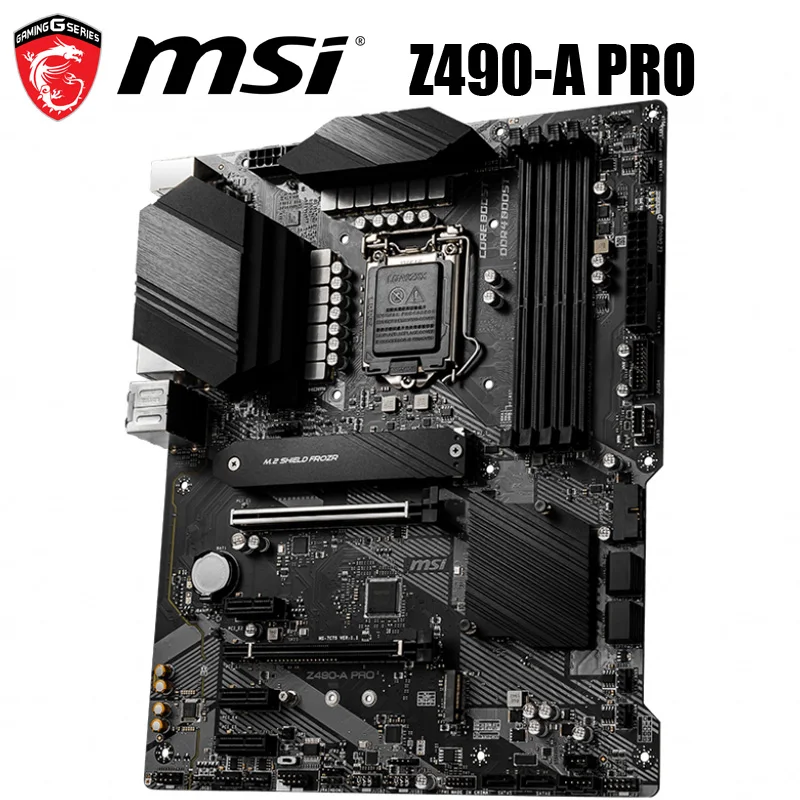 Naujas MSI Z490-PRO Motininę LGA 1200 PCI-E 4.0 M. 2 DDR4 128GB Originalus Stalinis MSI Z490 Mainboard 1200 Intel ATX Z490