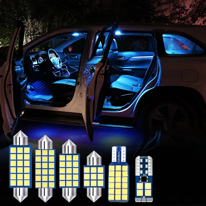 Už Kia Soul 2012 2013 4x Klaidų 12v Automobilio LED Lemputes Rinkinio Interjero Šviesos Kupolas Skaitymo Lempos bagažo skyriaus Apšvietimas Priedai