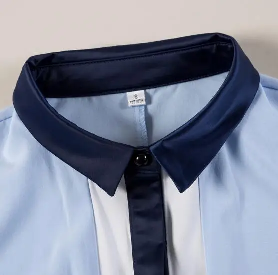 2018 m. Vasaros naujus marškinius moterų mados oficialų slim Kratinys trumpas rankovės šifono palaidinė office lady darbo dėvėti plius dydis viršūnės