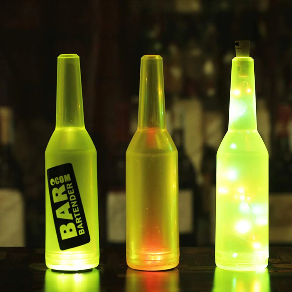 10vnt/lot 6 LED Butelio Etiketės Padėkliukai LED Šalies Gerti Taurę, Mat Miestelyje Kalėdų Stalo Vaza Helovinas Apdailos Naktį Žibintai
