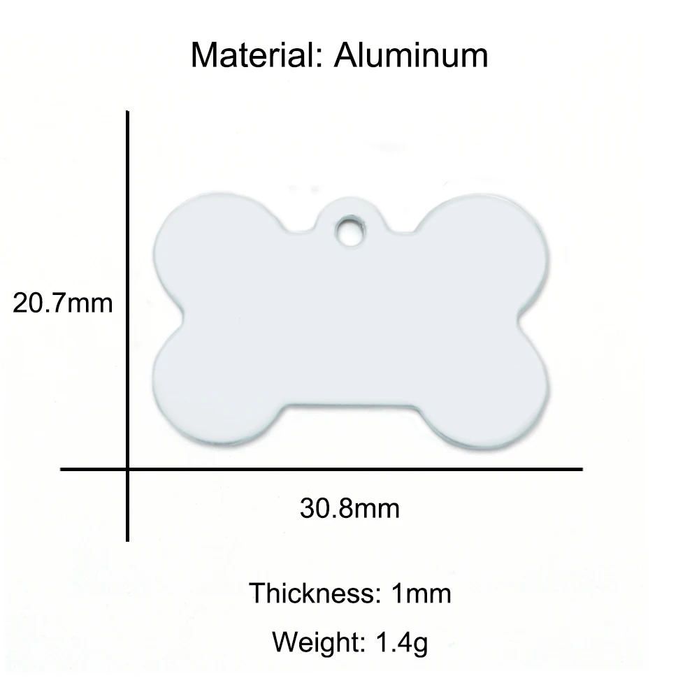10vnt/Daug Aliuminio 30mm Šunų Kaulų 