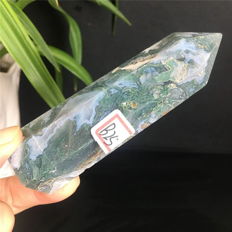 Natūrali Samanų kvarco kristalo obeliskas reiki healing čakros natūralaus akmens ir mineralinės Kalėdų dovanos