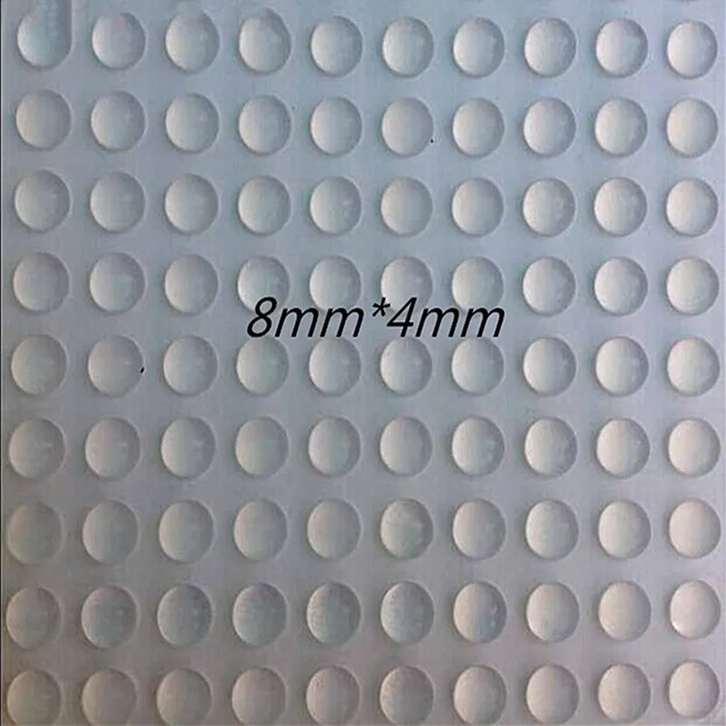 500pcs 8mm x 4mm aišku, anti slip silikono gumos, plastiko bamperio amortizatorius amortizatorius 3M lipnia silikono pėdų pagalvėlės