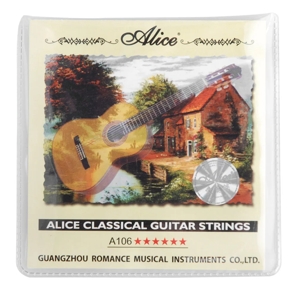 5 Alice A106-H Klasikinės Gitaros Stygos Aišku, Nailono sidabruotas Vario Lydinio Žaizdos Stygos 6 Eilutę Gitara Priedai