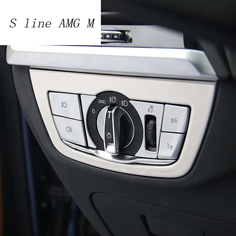 Automobilių optikos priekinių Žibintų Jungiklis Kadrų mygtukų apdaila Apima Lipdukai Apdaila BMW X3 G01 X4 2018-2019 Interjero auto Priedai