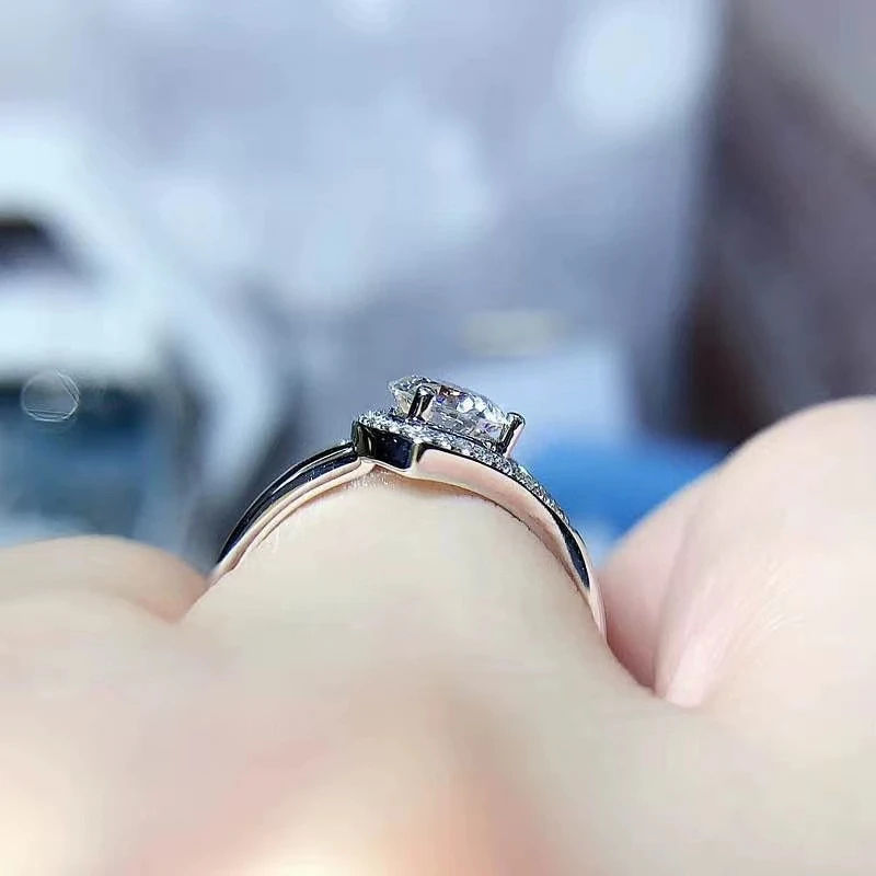 Mados traškučių moissanite žiedas moterims, papuošalai, sužadėtuvių žiedas, vestuvių 925 sidabras platina padengtą žiedas gimtadienio dovana