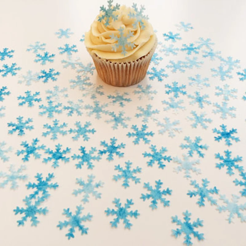 Valgomieji Sniego Karalienė Snaigės iš Anksto Supjaustytos Plokštelių Cupcake Topper, Tortas kūrybos apdaila,keksiukų dekoravimo įrankiai