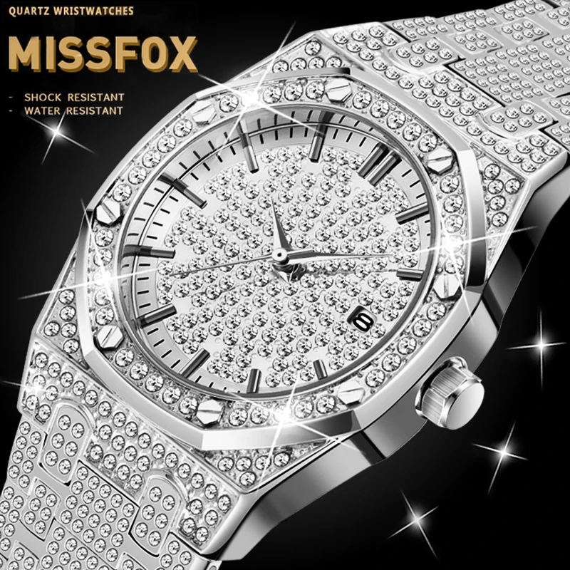 MISSFOX Top Brand Vyrai Dizaineris vyriški Sportiniai Žiūrėti Pilietis, Chronograph Judėjimo Vyrų Laikrodis Mens Watches Karinės Vandeniui Žiūrėti