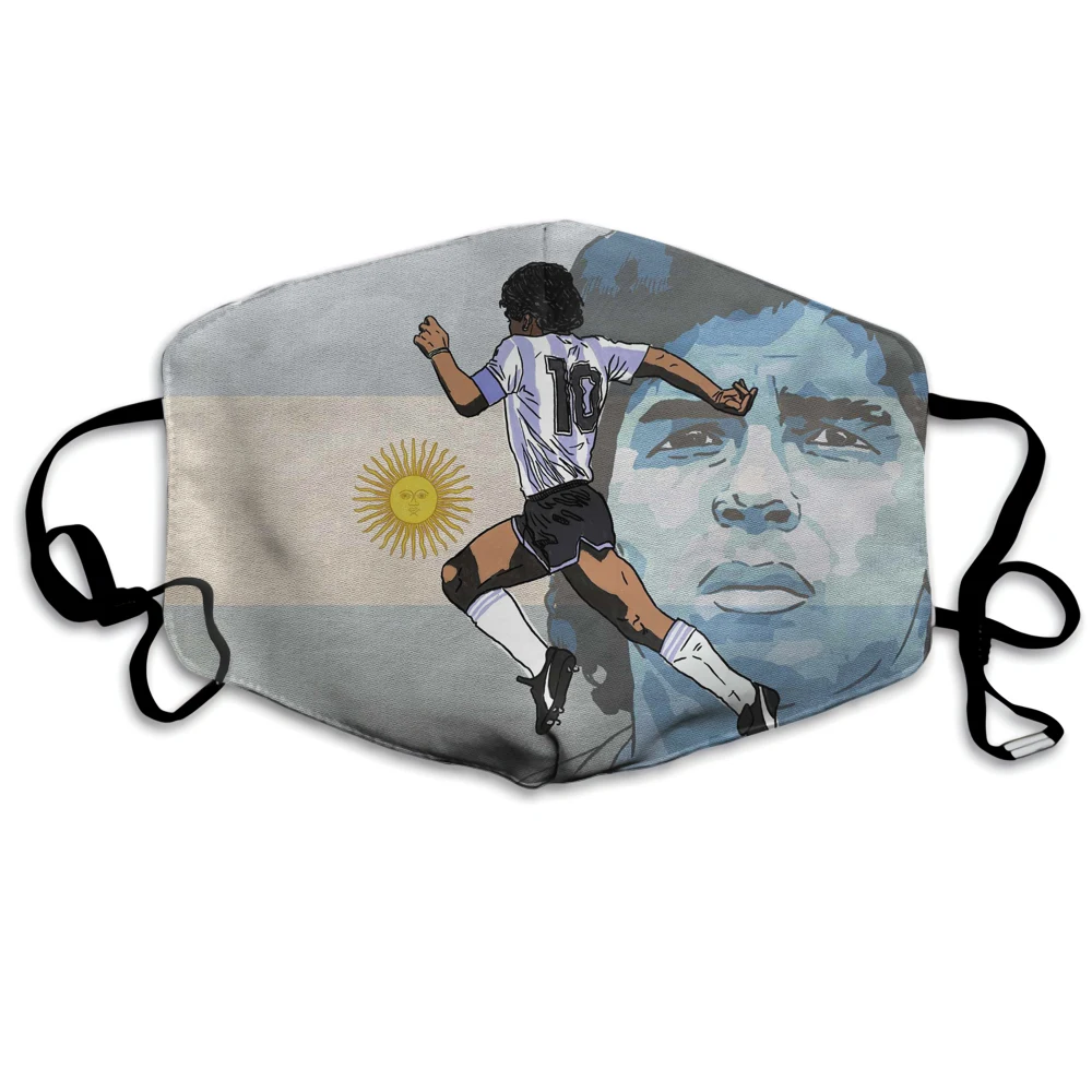 Diego Maradona Argentinos Nacionalinės amerikietiškojo Futbolo Kaukė Unisex Mados KD2.5 Apsauginis Nagų Kaukes Daugkartinio Naudojimo Plaunamas Audinys Kaukė