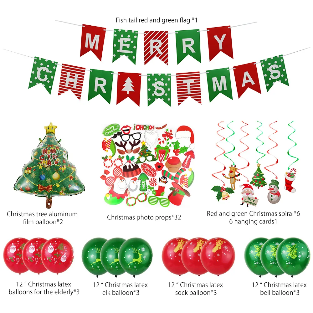 1 Linksmų Kalėdų Balionai Rinkiniai Kalėdų Reklama Lateksiniai Balionai, Kalėdų Išvakarės Šalis Naujųjų Metų Namų Kalėdinė Dekoracija Oro Balionai