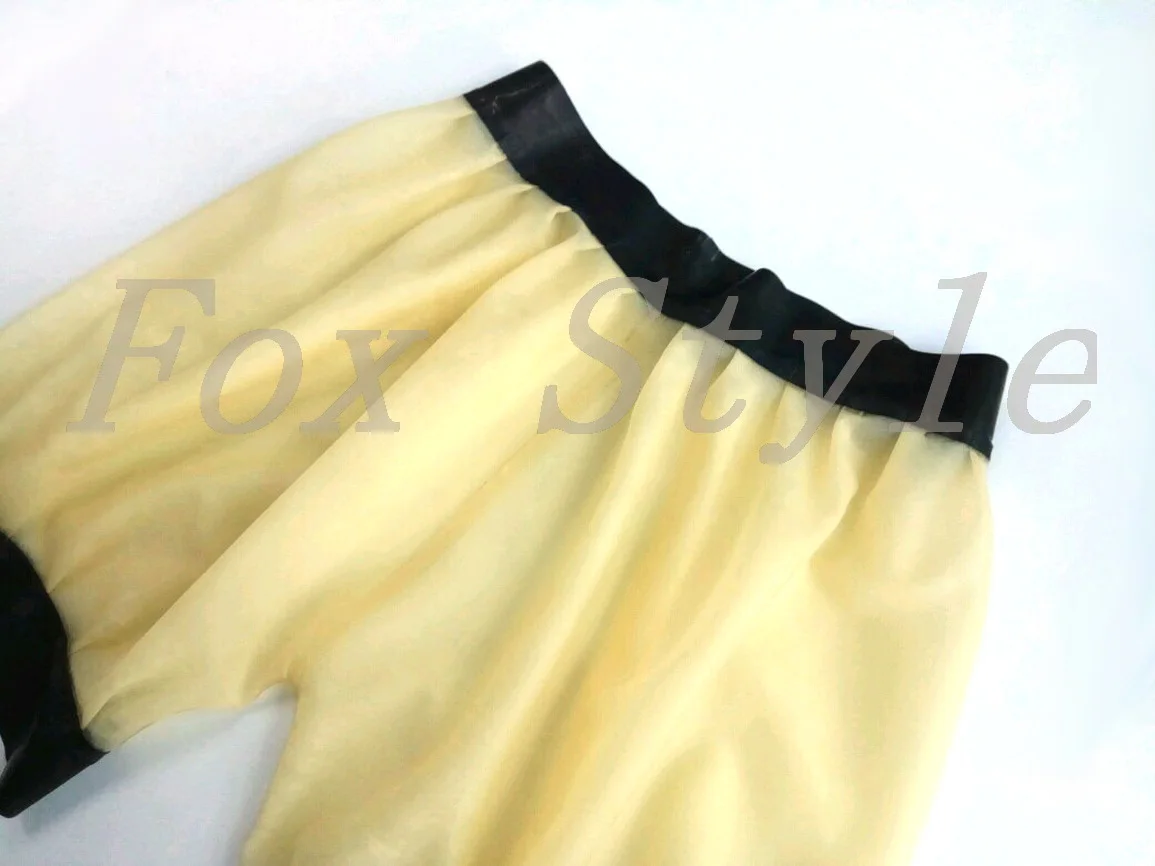 Nemokamas pristatymas gumos latekso pražysti permatomos kelnės sexy latekso gumos šortai 