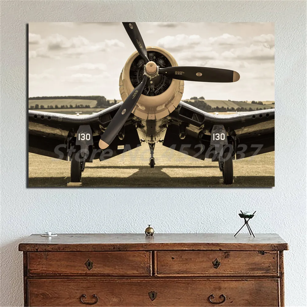 Orlaivio sraigto Nuotraukų, Iliustracijų Retro Vintage II Pasaulinio Karo Lėktuvo Plakatas Istorinės Karinės Drobės Šiuolaikinio Meno Dekoro