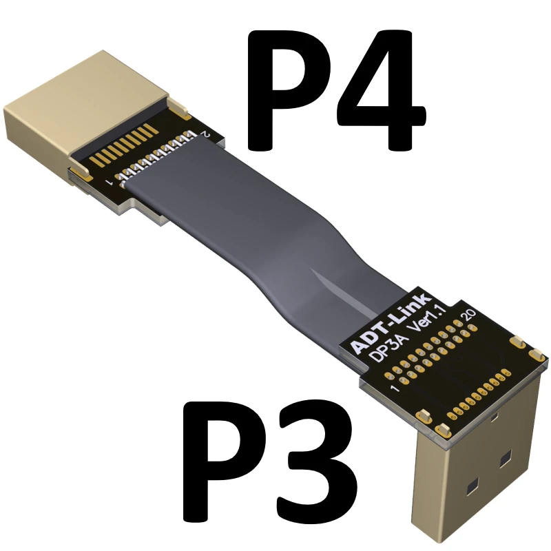 DisplayPort Juostelės ilgiklis Male-Female Butas EPI ekranas FPC Kabelis DP 90 laipsnių Kampu Jungtis Su montavimo laikiklis