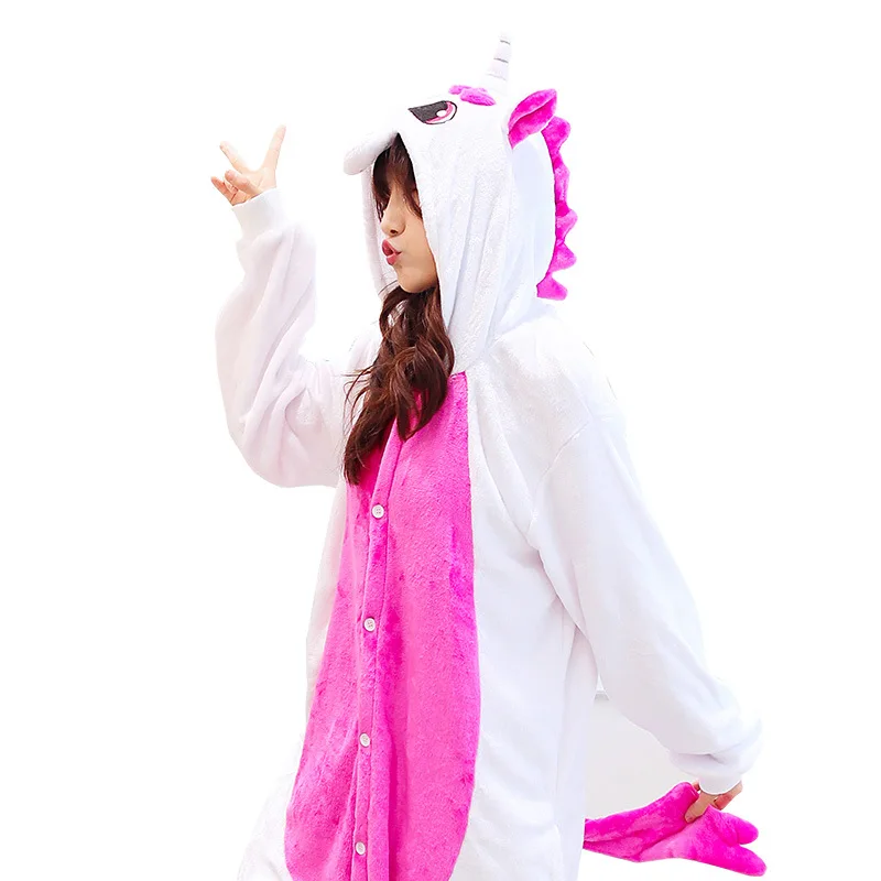 Vaikai, Vaikų, Gyvūnų Cosplay Kostiumų Rožinis Vienaragis Helovinas Anime Gobtuvu Onesie Kostiumai Jumpsuit už Berniukas Mergaitė Unicornio Pajama