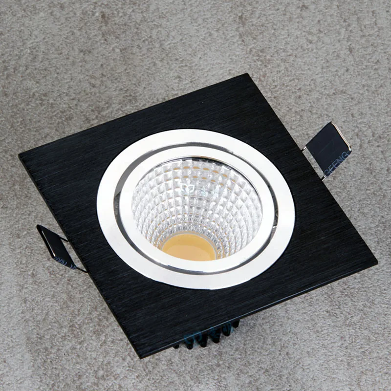 Pritemdomi LED, COB Dėmesio Lubų lempa AC 110V, 220V 9W 7W 12W 15W 18W Aliuminio Embedded Šviestuvai Aikštėje Led Skydelio Lemputė