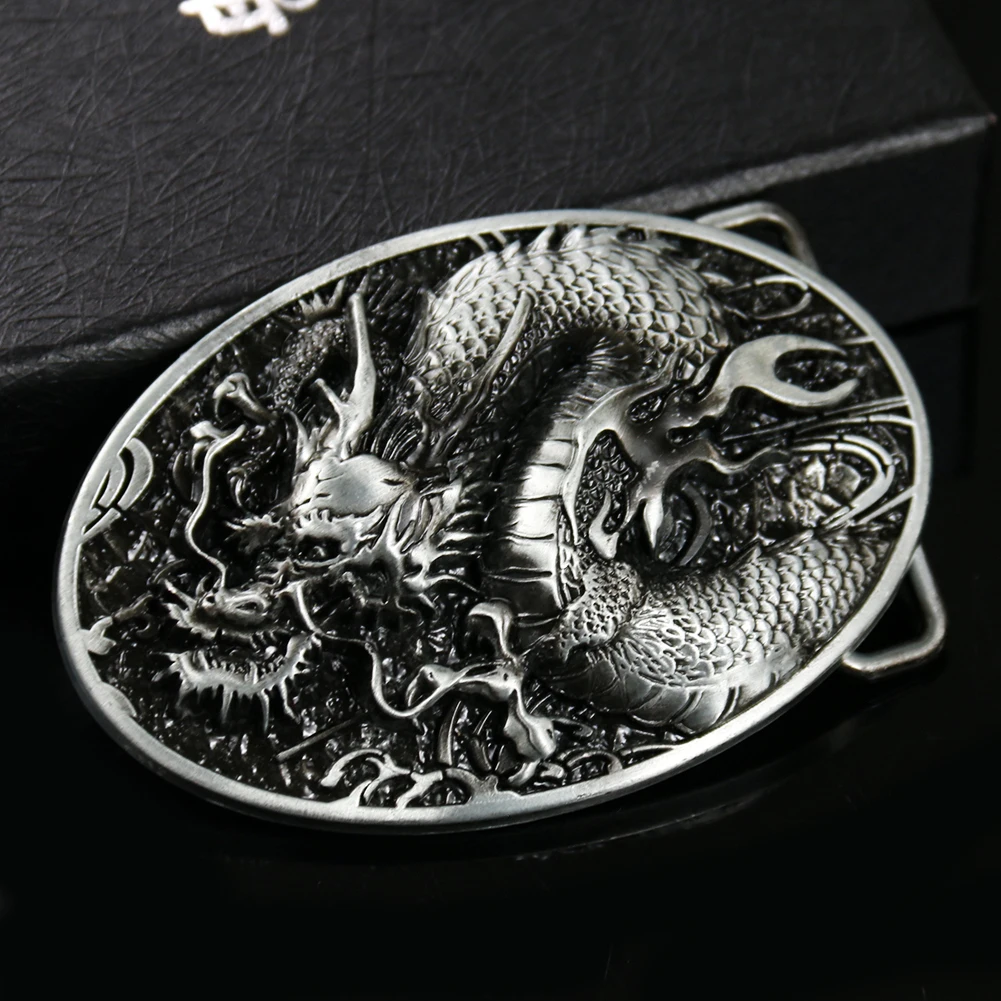 Mados Dragon Diržo Sagtis Kinų Drakonas Modelis Metalo Sagtis Skraido Drakonas, Su Alavas Apdaila Vyrų Džinsai Priedai