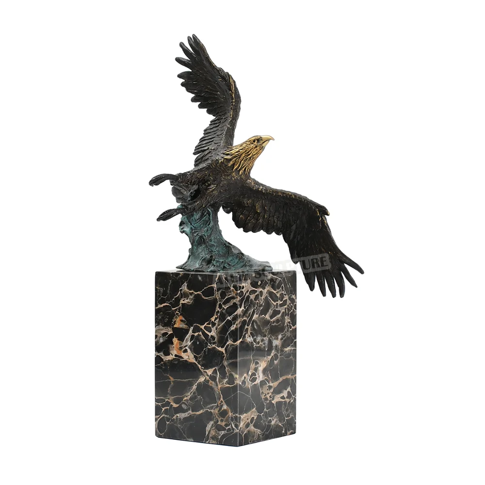 Skleisti Sparnus, Erelis Statula Bronzos Plaukioja Hawk Statulėlės Paukštis Sakalas Skulptūra 