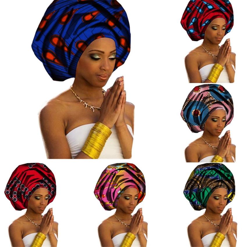27Color Afrikos Mados Moterų Lankelis Spausdinti Turtingas heidi bazin Suknelės Šalikas Nigerijos Headtie Danshiki Afrikos Drabužių 50*180CM