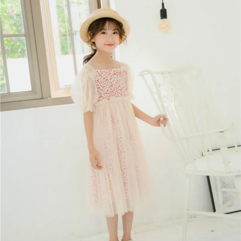 2020 Metų Vasaros Naujas Paauglys Mergaičių Tinklinio Suknelė Mielas Dot Vaikų Mergaičių Princesė Suknelės Mados Vaikų Šalis Elegantiškas Suknelės, #8794