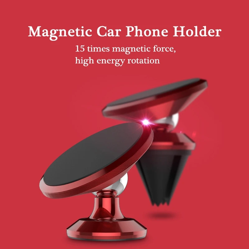 GUSGU Magnetinio Automobilinis Telefono Laikiklis Montuoti Oro Angos 360 Laipsnių Aliuminio Lydinio Universalus Telefono Stovas, 