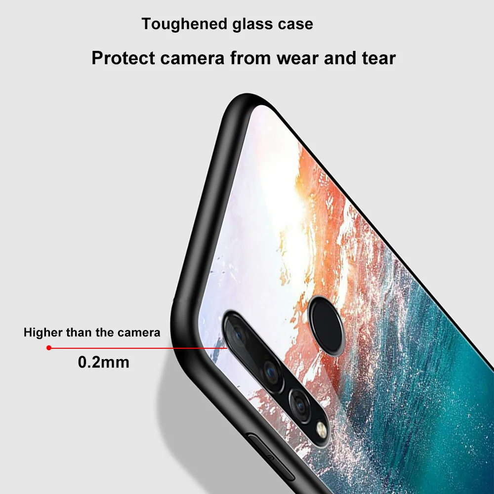 Katė Atveju, Huawei 30 P20 P40 Lite Pro Mate 30 20 Lite Pro P Smart Plus 2019 Garbę 20 10 9X Pro Lite Nova 5 Stiklo danga Rubisafe