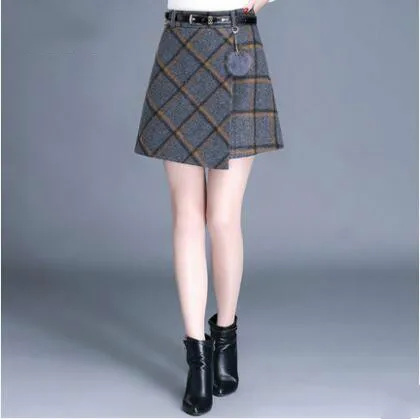 2020 m. rudens ir žiemos Mados atsitiktinis seksualus pledas prekės ženklo moterų moterų, mergaičių storio Mini sijonai, drabužių