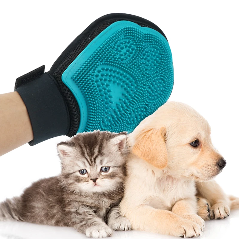 Nauja Efektyvi naminių Gyvūnėlių priežiūros Pirštinės Masažas Mitt Plaukų Šalinimo Kailio Rinkti Praliejimo Įrankiai Šunų & Cat