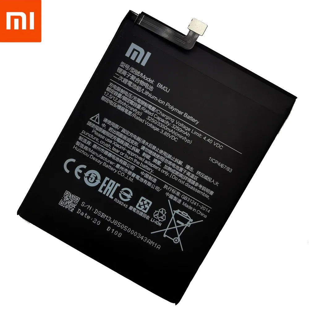 Xiao Mi Originalios Telefonų Baterijos BM3J Už Xiaomi 8 Lite MI8 Lite High capacity Polimerų Bateriją 3350mAh Su nemokamais Įrankiais