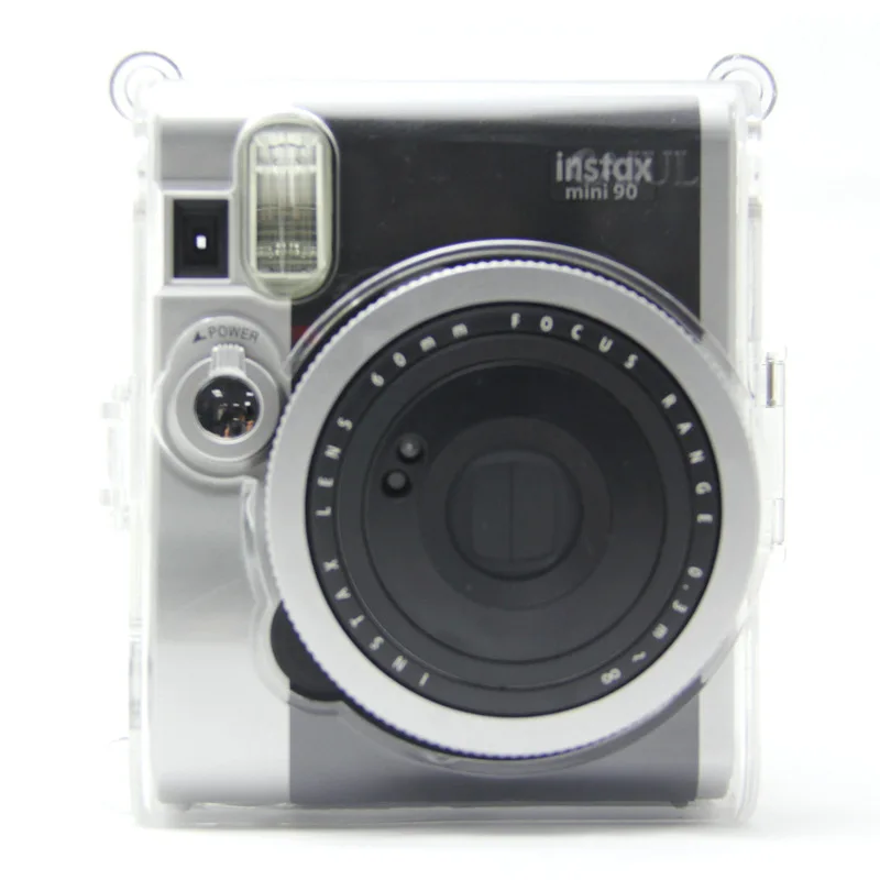 Už Fujifilm Instax Mini 90 Mini90 Momentinį Fotoaparatą Apsaugos Crystal Clear Dėklas Hard Cover Maišelį Su Peties Dirželis