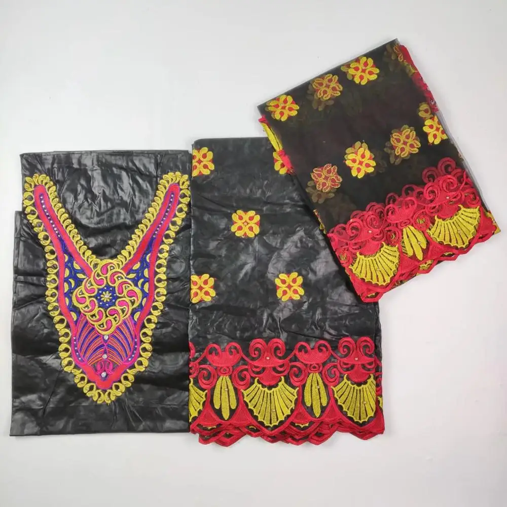 Daug spalvų pasirinkimas afrikos mados aukštos kokybės heidi bazin riche getzner brode nigerijos nėrinių suknelė