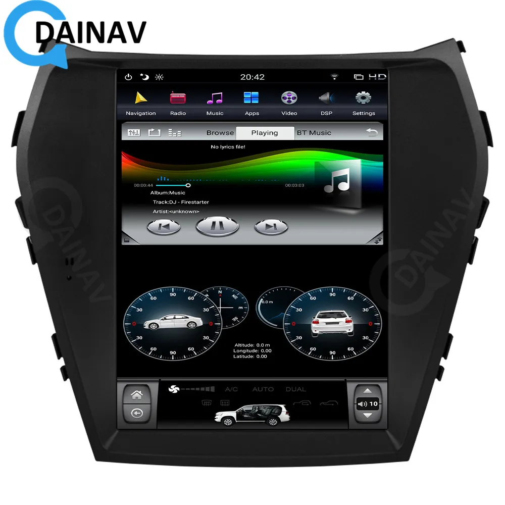 Vertikalus Ekranas, Automobilių Radijas Stereo Hyundai IX45/Santa fe 2013-2018 m. Automobilių Autoradio GPS Navigacijos, Multimedijos DVD grotuvas